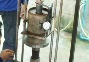 mold soil piston dial gage penetration