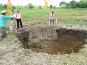 ข้อควรระวังเมื่อเกิดหลุมยุบ